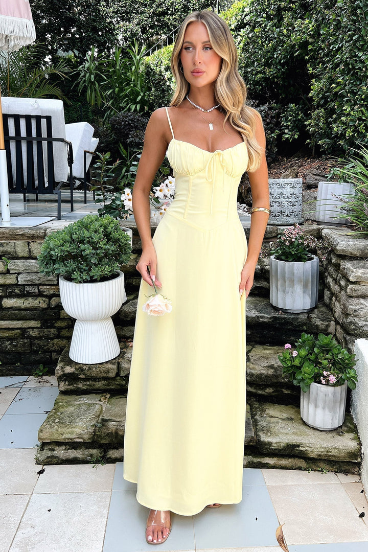 Drune | Elegantes Ärmelloses Maxikleid Mit Schnürung Für Frauen