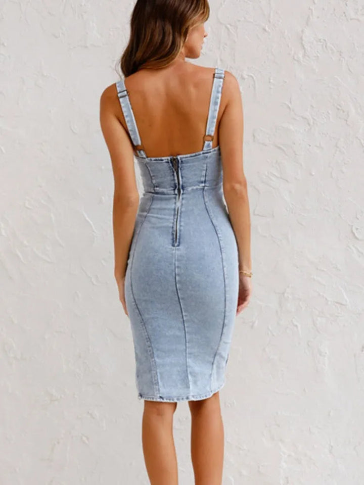 Drune | Jeanskleid mit Verstellbaren Trägern