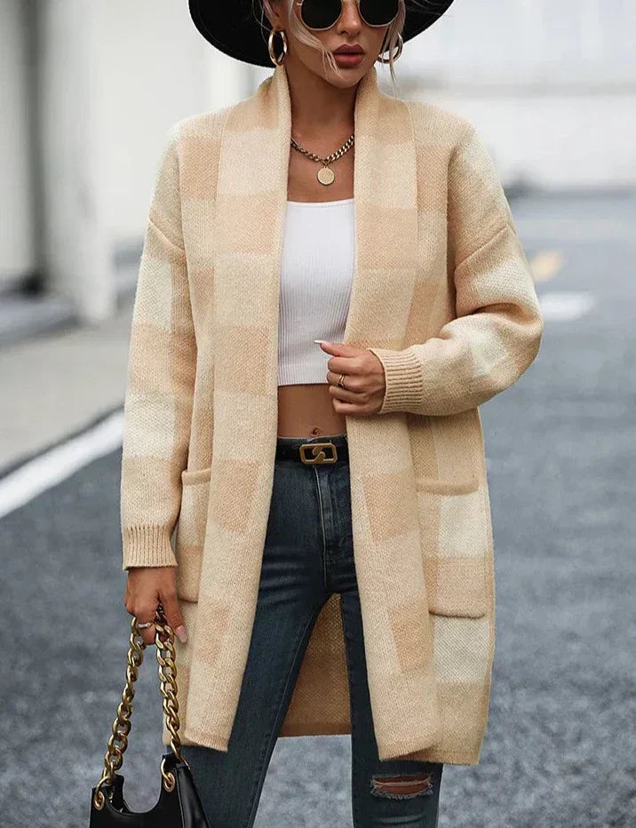 Drune | Midi-Jacke mit Karomuster