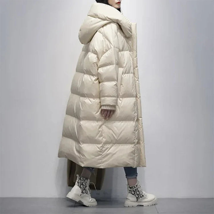 Drune | Lange Pufferjacke mit Daunenumhang