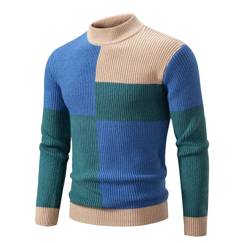 Drune | Strickpullover Für Männer Wollmischung Einzigartiges Design und Warm