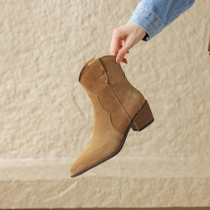 Spitzes Wedge-Ankle-Boots Drune