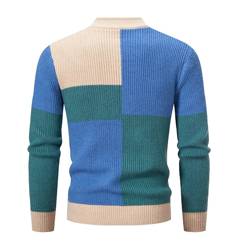Drune | Strickpullover Für Männer Wollmischung Einzigartiges Design und Warm