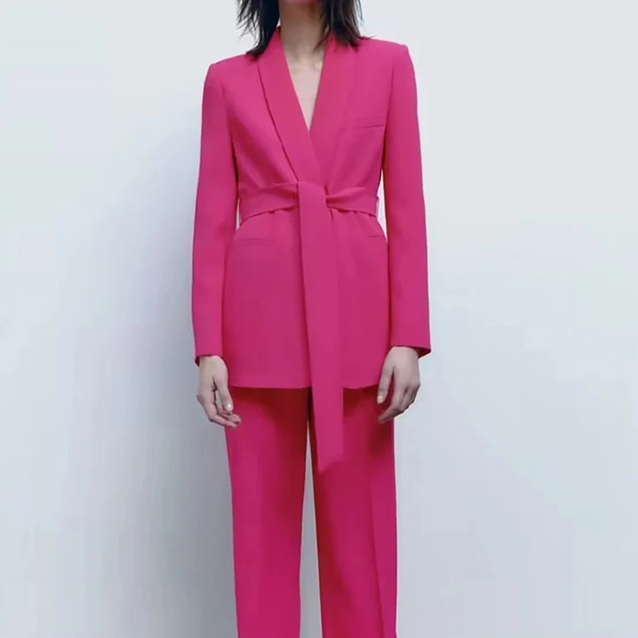 Drune | Mehrfarben Hausanzug Stil Blazer und Hose Satz