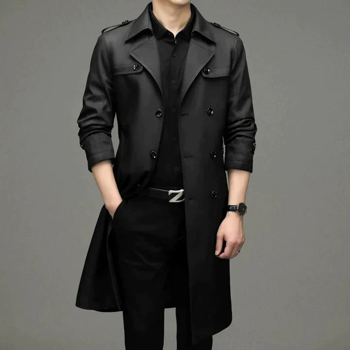 Drune | Herren-Trenchcoat mit stilvollem Kragen