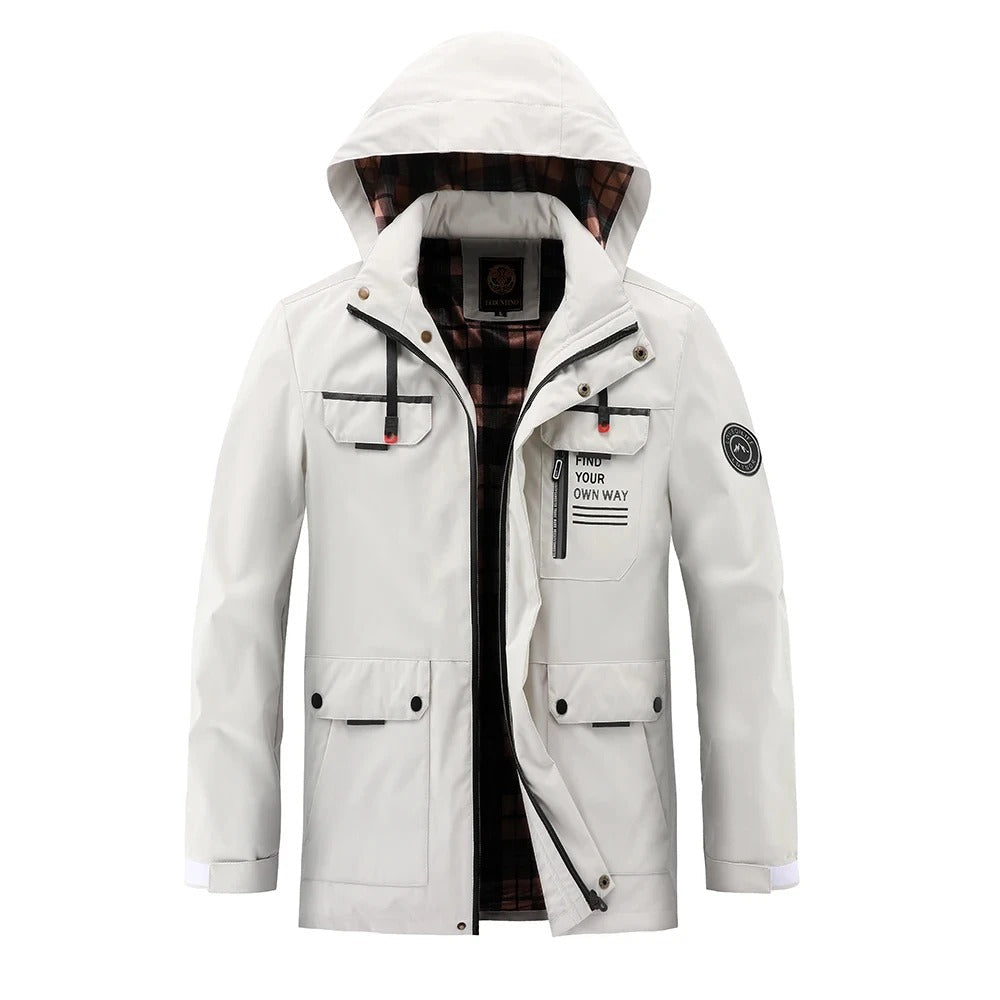 Drune | Herren Winterjacke mit verstellbarer Kapuze Ferdinand