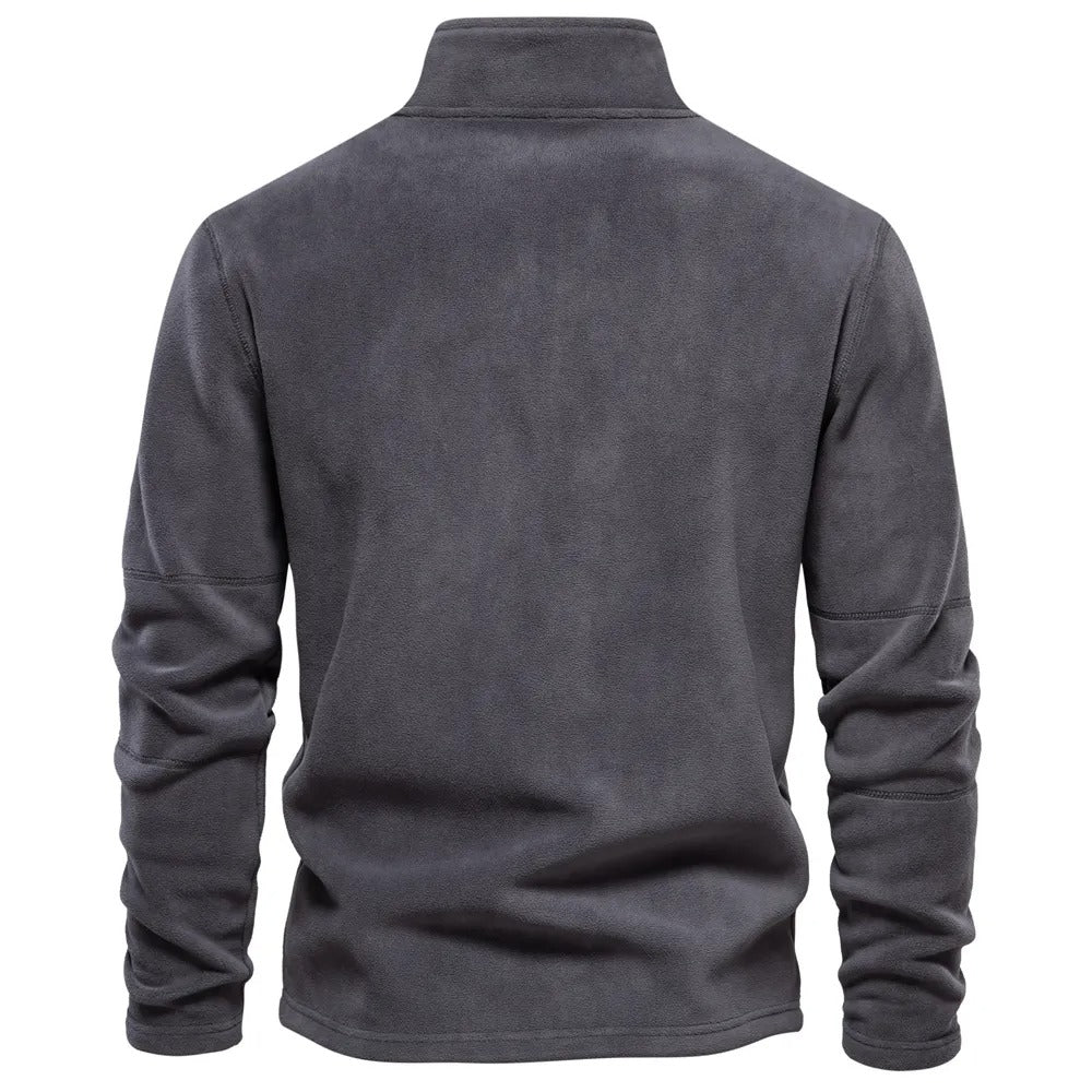 Drune | Klassische Fleecejacke mit Hohem Kragen Polyester Warm und Bequem
