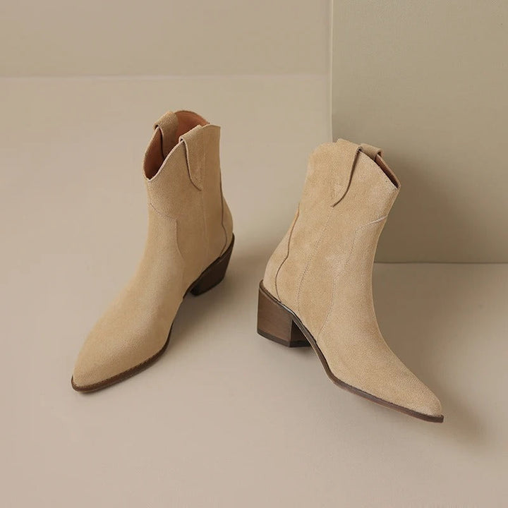 Spitzes Wedge-Ankle-Boots Drune