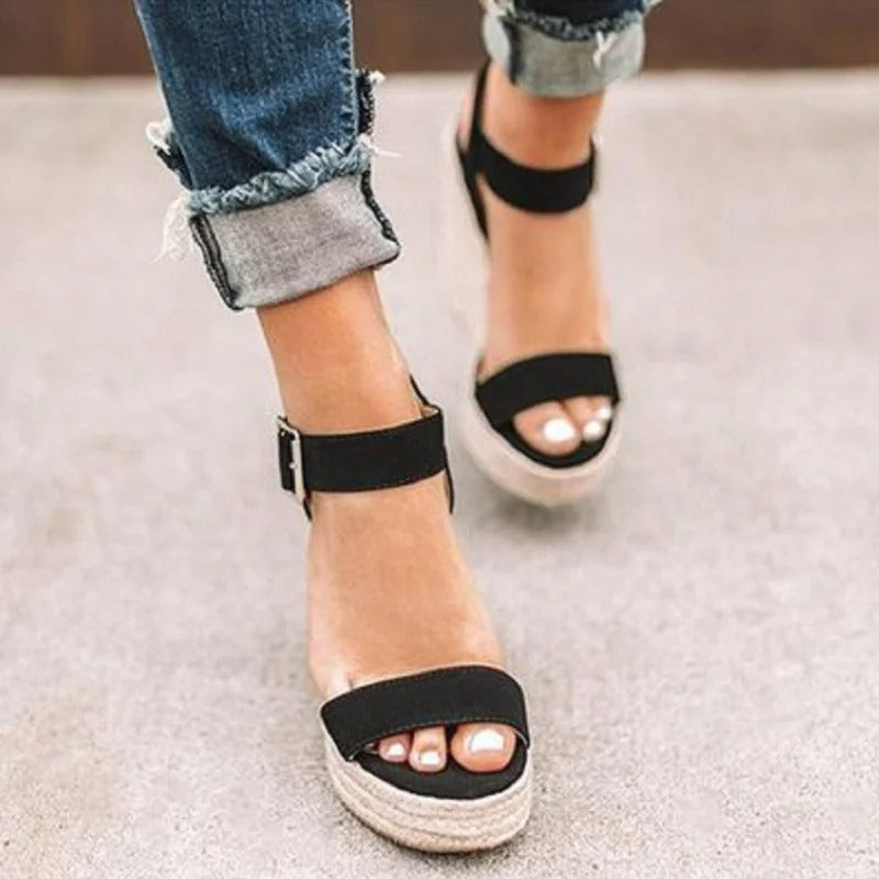 Drune | Sandalen mit Offenem Zeh und Knöchelriemen