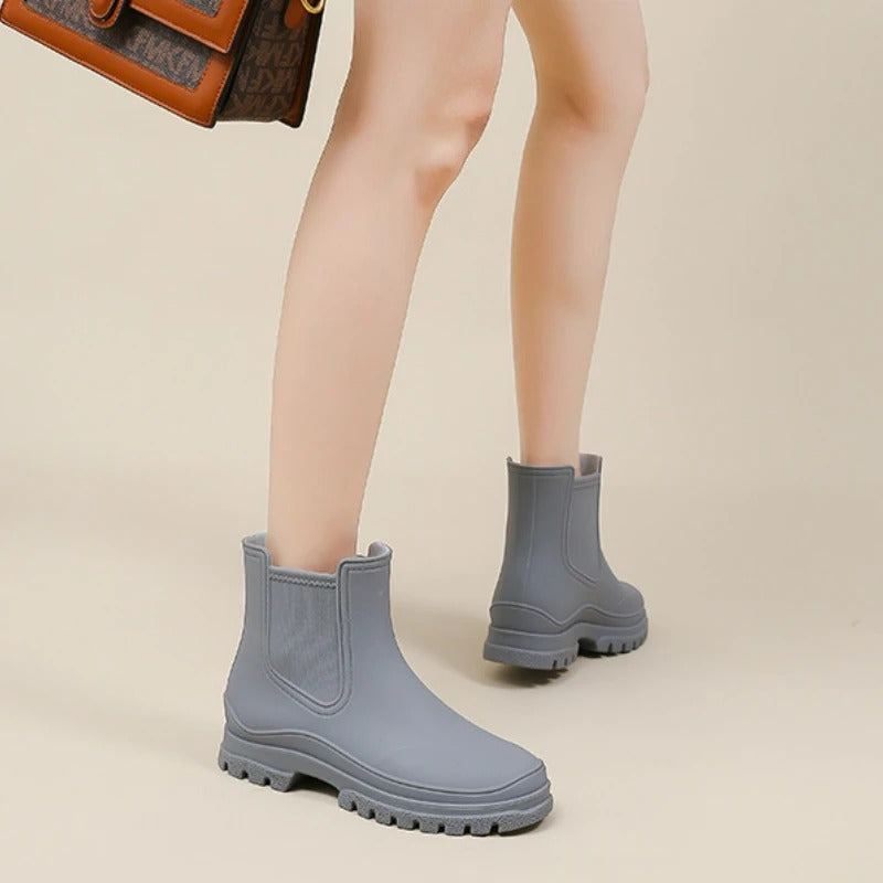 Drune | Luxuriöse Halbhohe Wasserdichte Regenstiefel Für Frauen