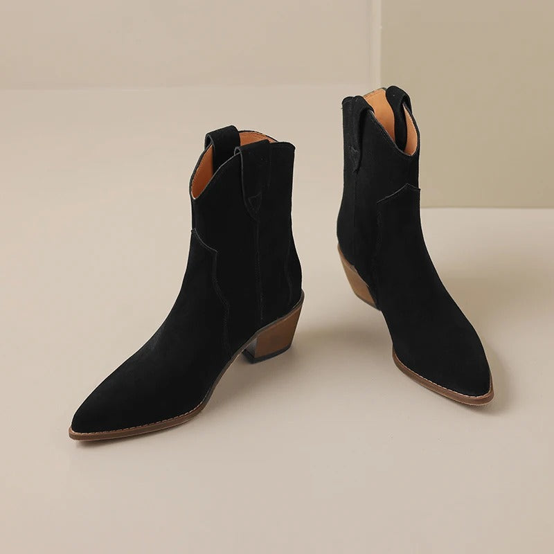 Spitzes Wedge-Ankle-Boots Drune