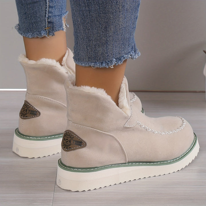 Drune | Winter Wildleder Absatzstiefel mit Kunstpelzfutter