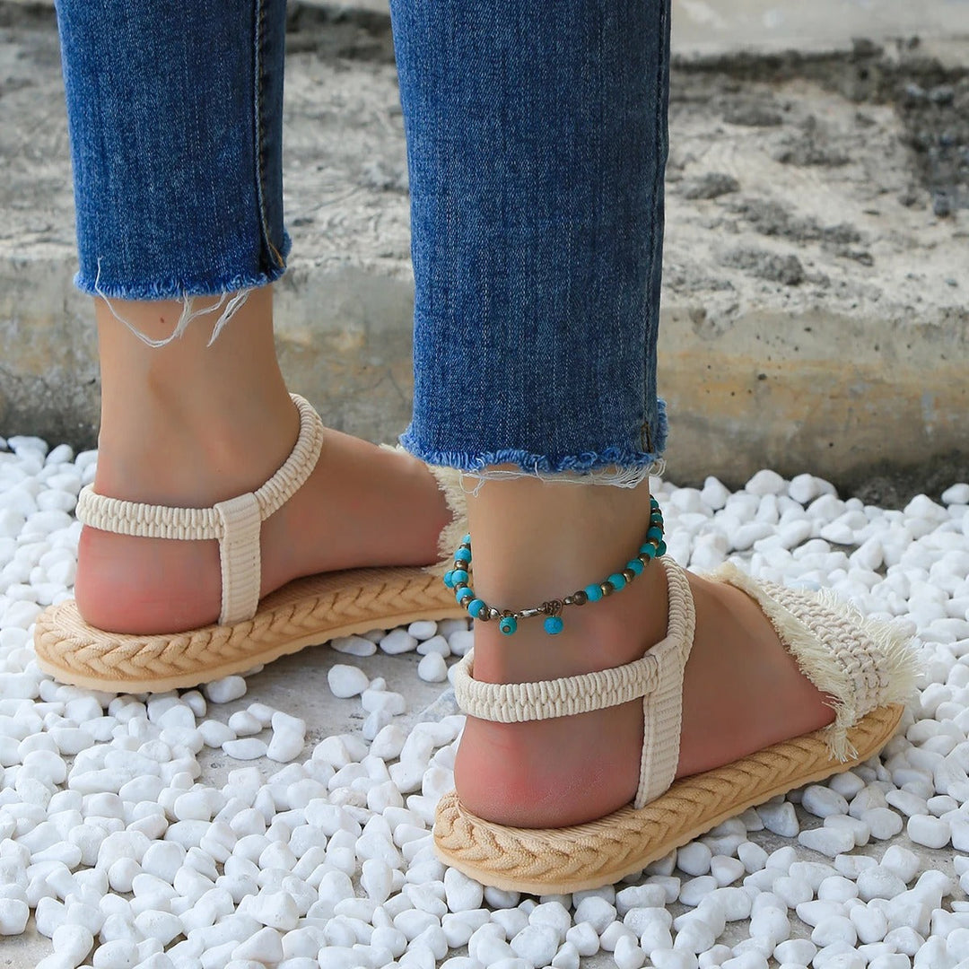 Drune | Sandalen mit Quastenbändern