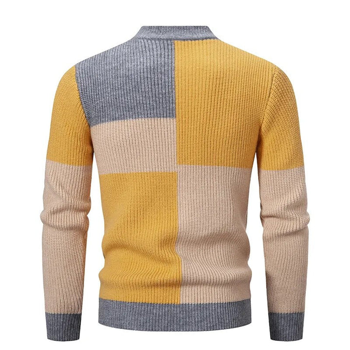 Drune | Strickpullover Für Männer Wollmischung Einzigartiges Design und Warm