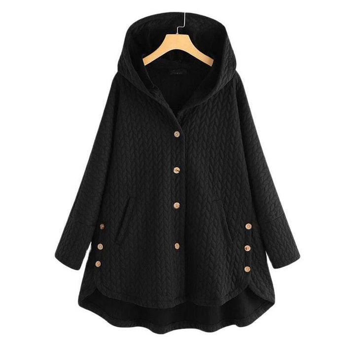 Drune | Lockere Jacke mit Kapuze, Knöpfen und Taschen