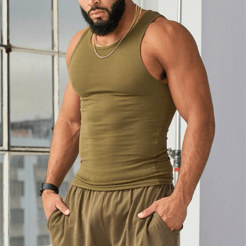 Drune | Ärmelloses Fit T-Shirt Herren Bequem Und Schnelltrocknendes Material