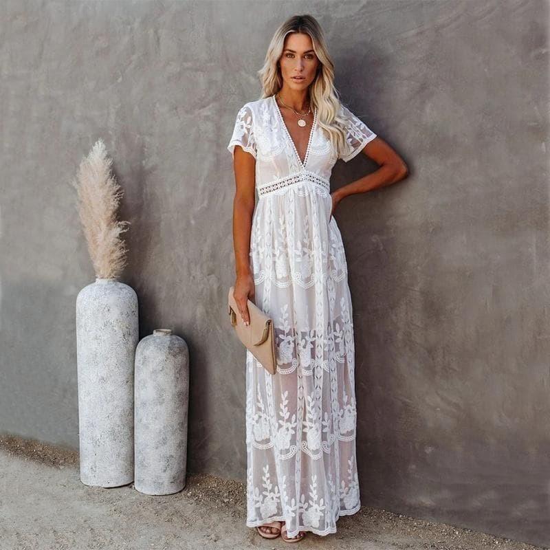Drune | Maxi Spitzen Ibiza Kleid