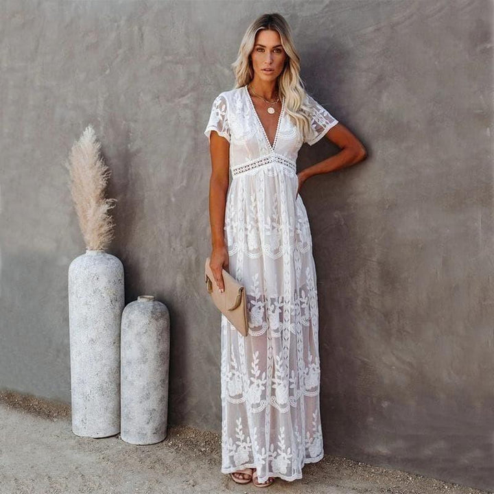 Drune | Maxi Spitzen Ibiza Kleid