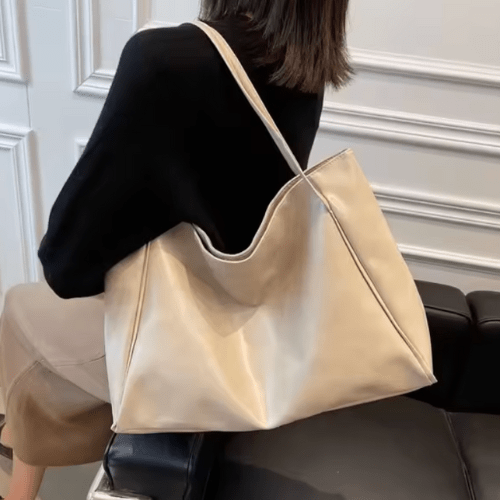 Drune | Große Damen Leder Schultertasche Handtasche Shopper Burgunderrot