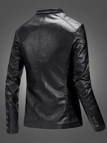 Drune | Herren Blazer - Lässiger Leder Slim Fit Blazer