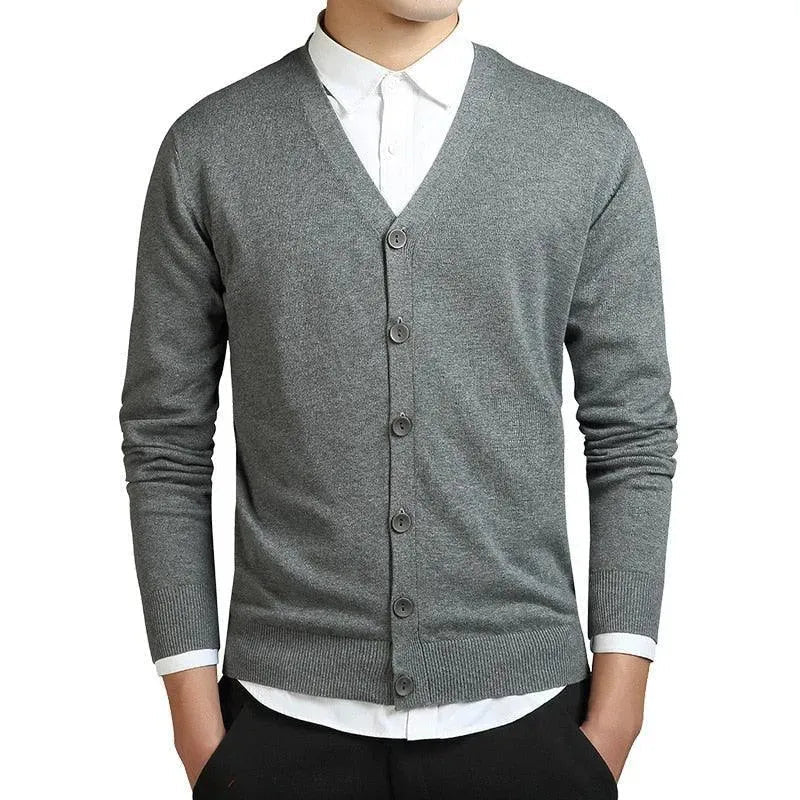 Drune | Schlichter V-Ausschnitt Strickjacke