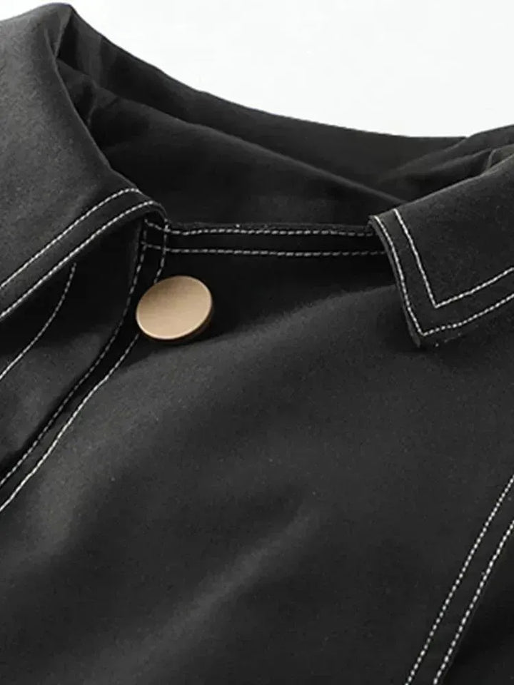 Drune | Herren Lässiger Lockerer Doppelreihiger Trenchcoat