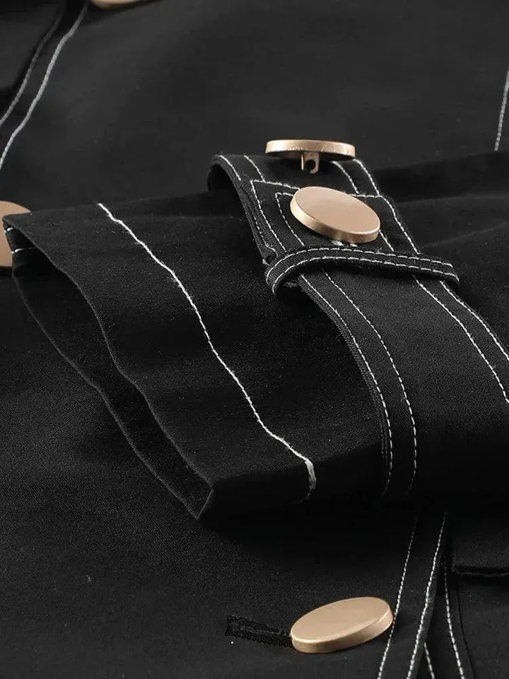 Drune | Herren Lässiger Lockerer Doppelreihiger Trenchcoat