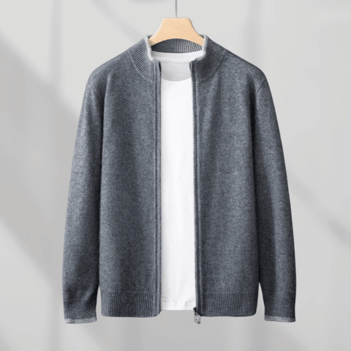Drune | Herren-Kaschmirjacke mit Reißverschluss