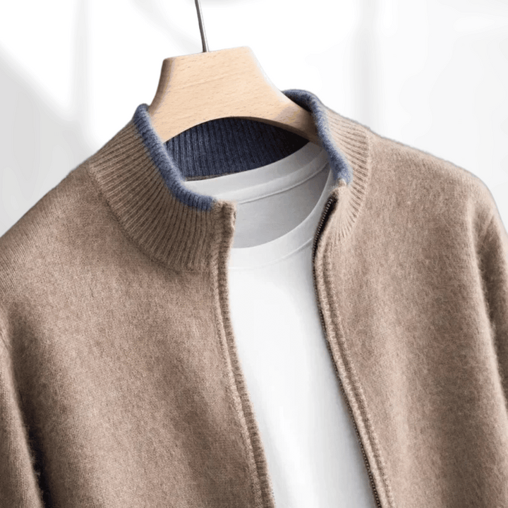 Drune | Herren-Kaschmirjacke mit Reißverschluss