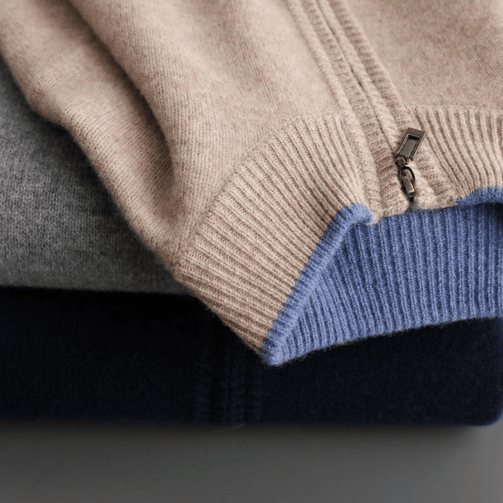 Drune | Herren-Kaschmirjacke mit Reißverschluss