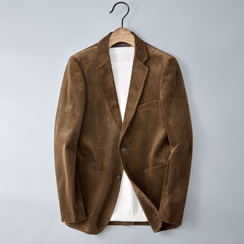 Drune | Herren Cordhosenjacke – Eingekerbter Revers, Smart Casual Blazer
