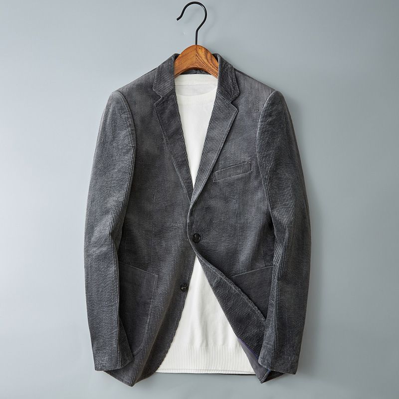 Drune | Herren Cordhosenjacke – Eingekerbter Revers, Smart Casual Blazer
