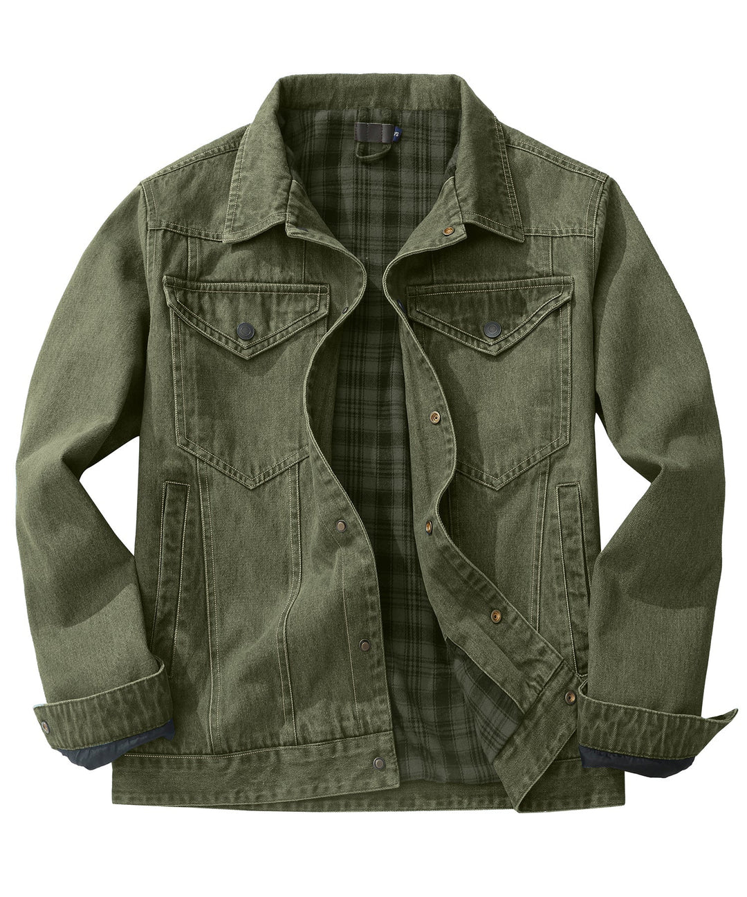 Drune | Herren Denim Wandererjacke - Flanell gefüttert