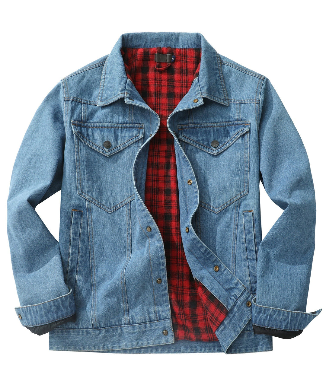 Drune | Herren Denim Wandererjacke - Flanell gefüttert
