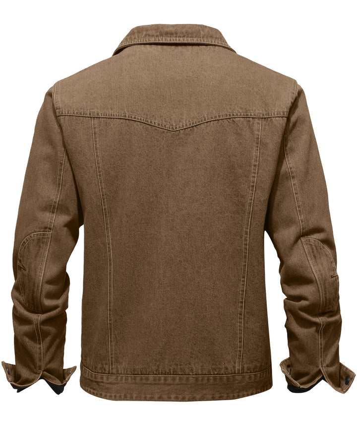 Drune | Herren Denim Wandererjacke - Flanell gefüttert