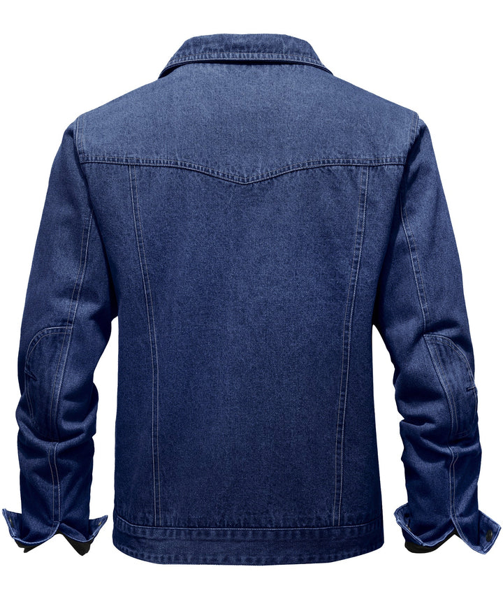 Drune | Herren Denim Wandererjacke - Flanell gefüttert