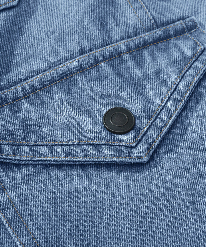 Drune | Herren Denim Wandererjacke - Flanell gefüttert