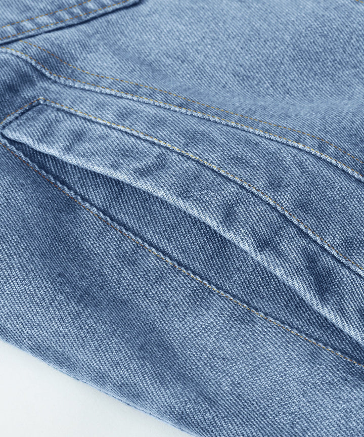 Drune | Herren Denim Wandererjacke - Flanell gefüttert
