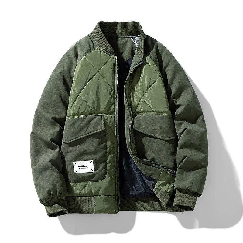 Drune | Männer Steppbomberjacke Aus Strapazierfähigem Material
