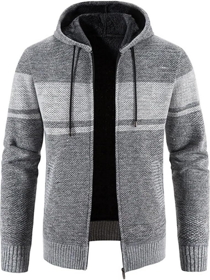 Drune | Kapuzenpullover Mit Reißverschluss Aus Strick in Der Farbe Chai Für Herren