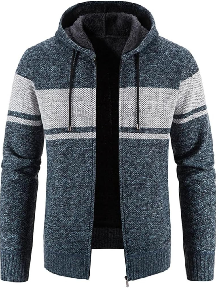 Drune | Kapuzenpullover Mit Reißverschluss Aus Strick in Der Farbe Chai Für Herren