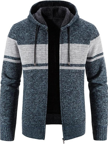 Drune | Kapuzenpullover Mit Reißverschluss Aus Strick in Der Farbe Chai Für Herren