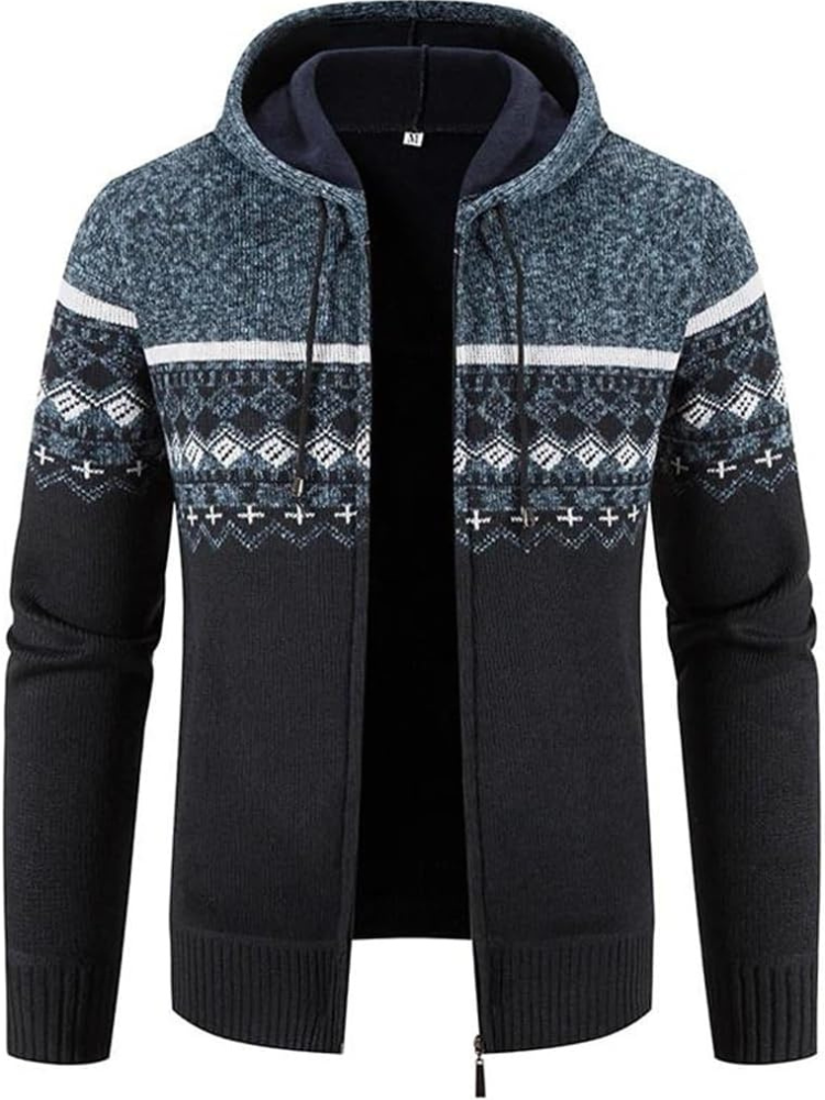 Drune | Kapuzenpullover Mit Reißverschluss Aus Strick in Der Farbe Chai Für Herren