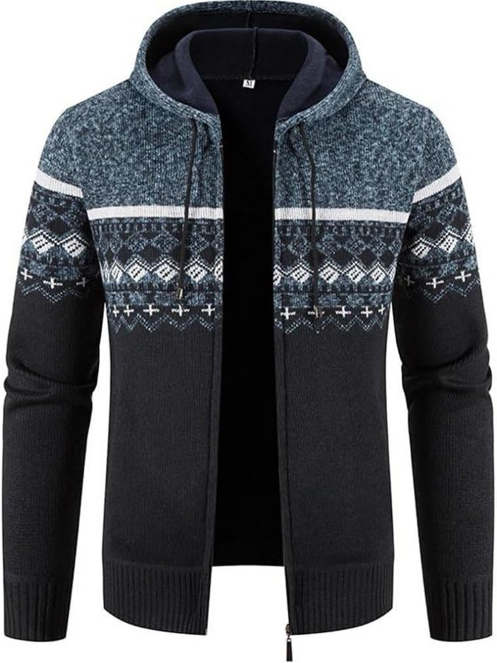 Drune | Kapuzenpullover Mit Reißverschluss Aus Strick in Der Farbe Chai Für Herren
