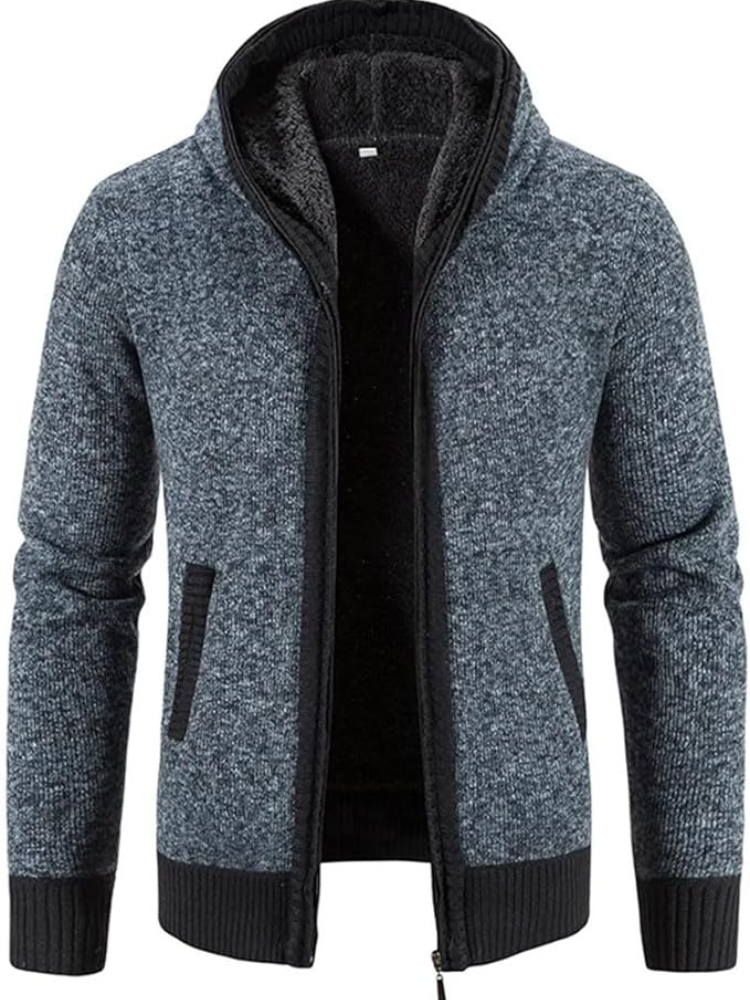 Drune | Kapuzenpullover Mit Reißverschluss Aus Strick in Der Farbe Chai Für Herren