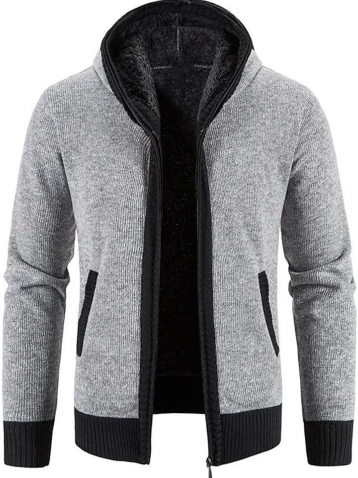 Drune | Kapuzenpullover Mit Reißverschluss Aus Strick in Der Farbe Chai Für Herren
