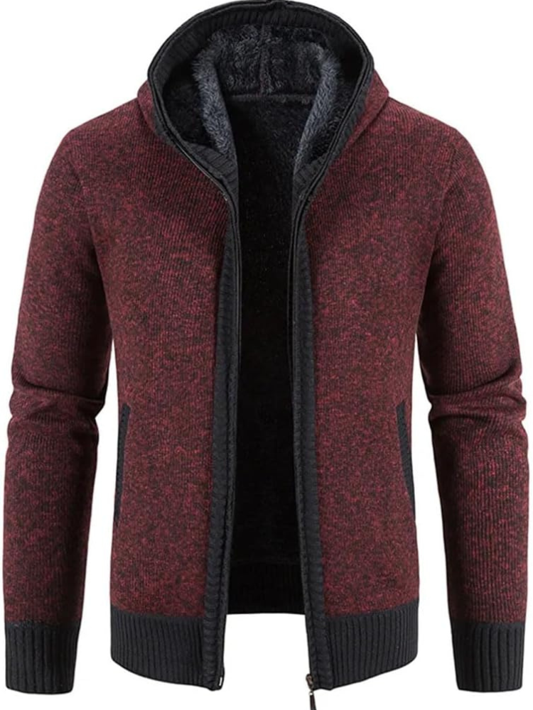 Drune | Kapuzenpullover Mit Reißverschluss Aus Strick in Der Farbe Chai Für Herren