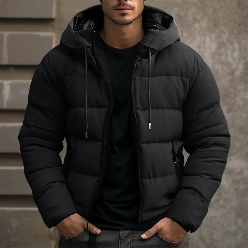 Drune | Herren Kapuzen Isolierter Pufferjacke für den Winter