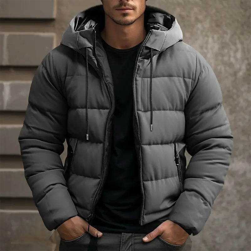 Drune | Herren Kapuzen Isolierter Pufferjacke für den Winter