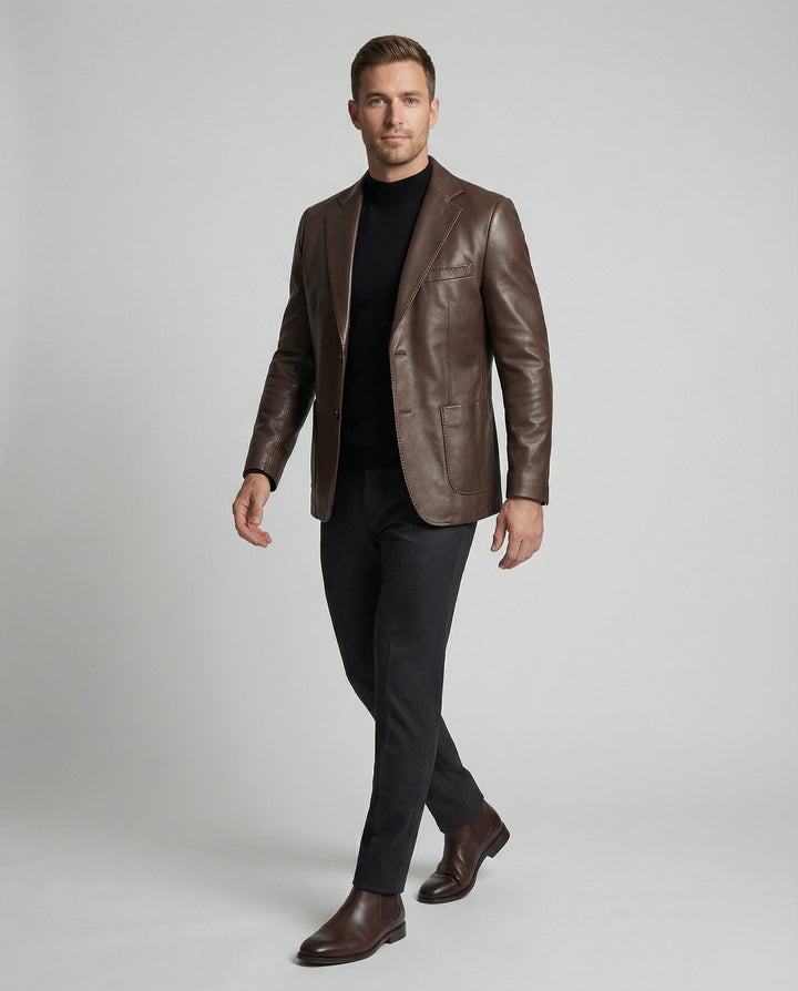 Drune | Herren Leder Blazer